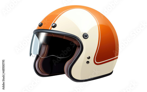 Classic Headgear Stylish Retro Helmet on a White or Clear Surface PNG Transparent Background