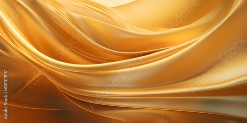 Fabric gold color Cloth Flowing on Wind Textile Wave Flying movement 3d rendering abstract fashion background