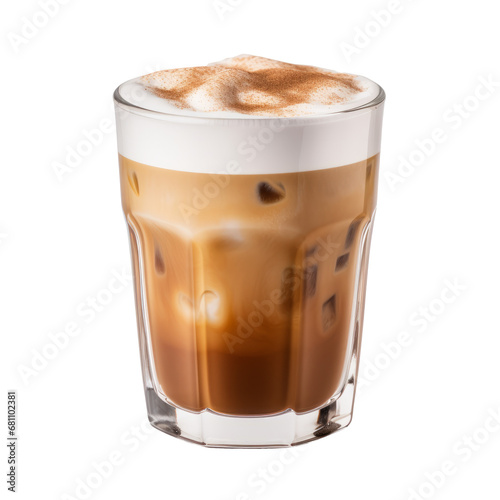 Cortado coffee isolated on transparent background. AI generated.