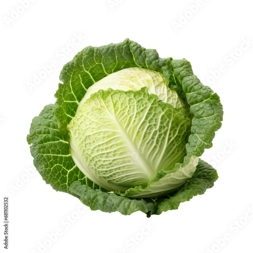 A cabbage on a transparent background png isolated Generative Ai