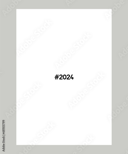 2024 Happy New Year logo text design. Christmas poster  