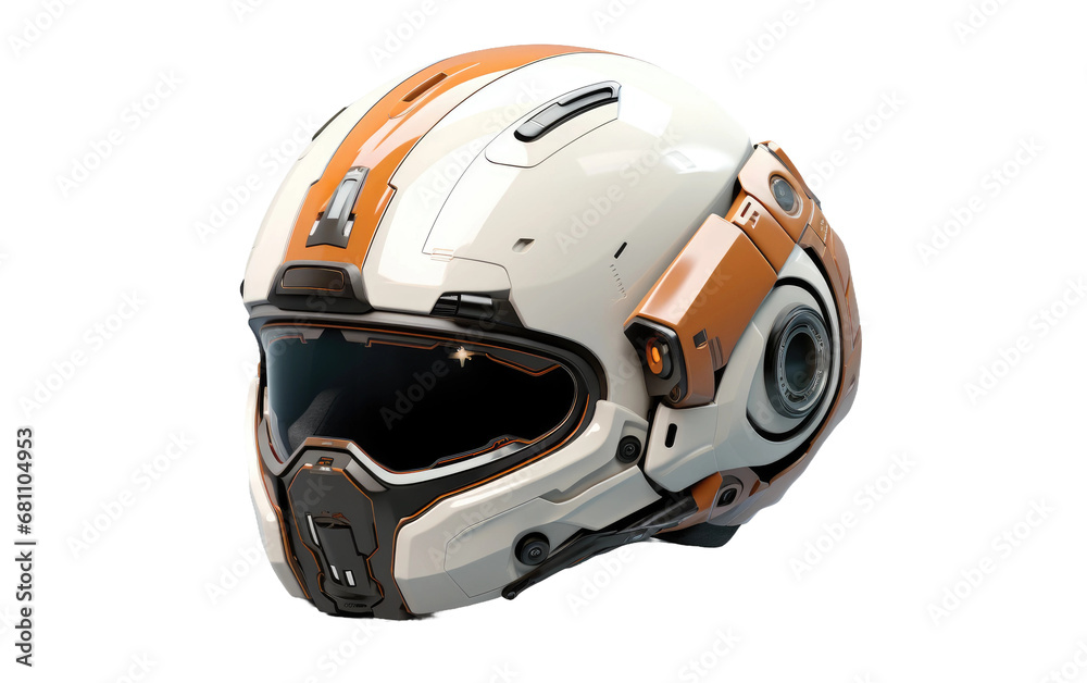 Fototapeta premium Space Explorers Headgear SciFi Protection on a White or Clear Surface PNG Transparent Background
