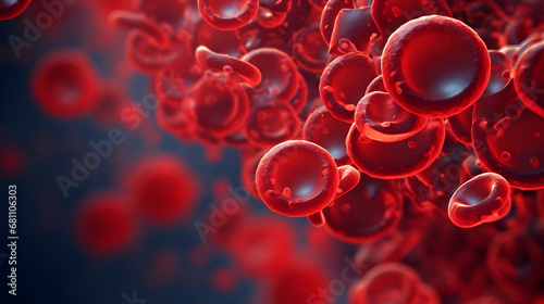 View of blood under a microscope