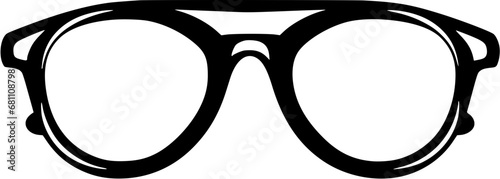 Vintage Fashion Trend Glasses Outline Icon In Hand-drawn style