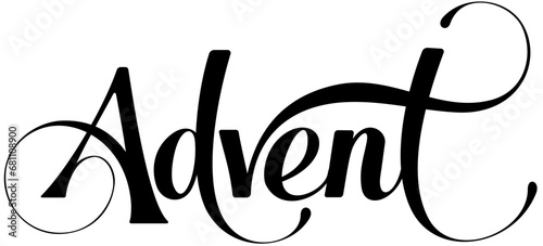 Advent - custom calligraphy text