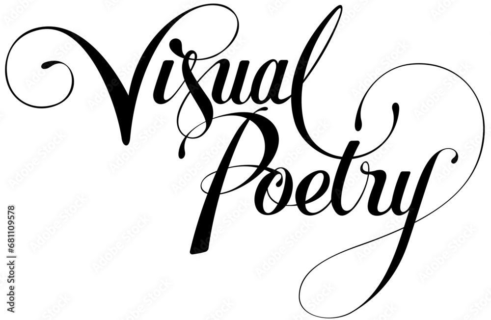 Fototapeta premium Visual Poetry - custom calligraphy text