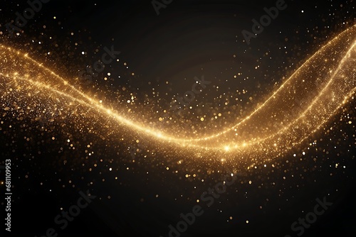 Abstract gold bokeh background. Christmas and New Year concept.