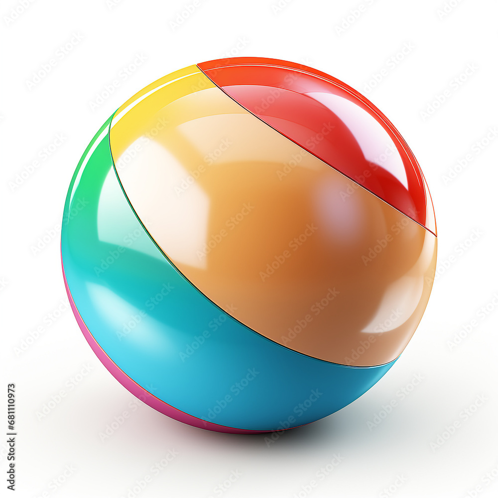 Beach ball on white background Beach ball on white background