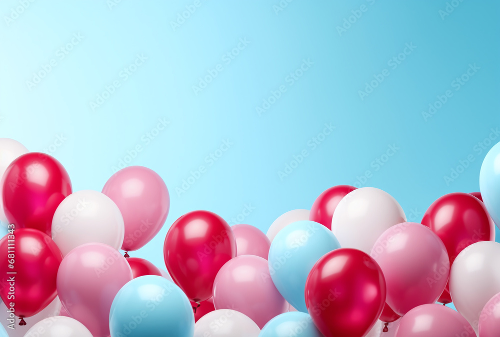 Colorful air balloons in the blue sky
