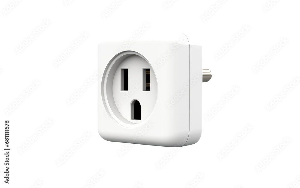 Unveiling the Realism of Smart Plug Systems on a Clear Surface or PNG Transparent Background.