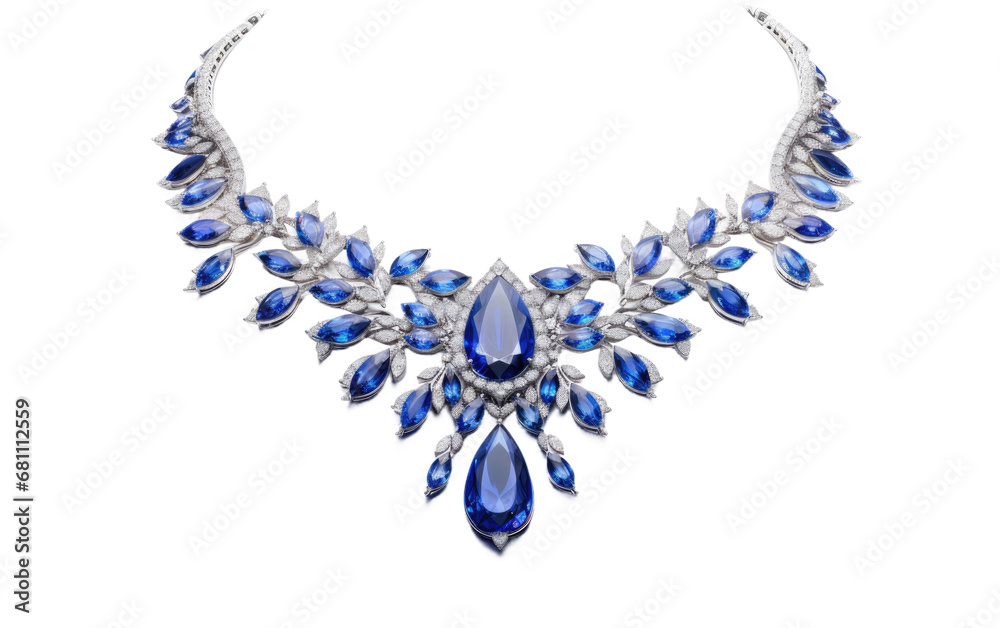 A Realistic Sunset Sapphire Necklace on a Clear Surface or PNG Transparent Background. A Realistic Sunset Sapphire Necklace on a Clear Surface or PNG Transparent Background.
