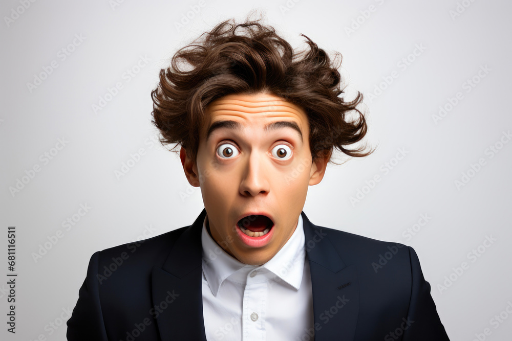 Emotional Reaction of Man in Formal Attire Emotional Reaction of Man in Formal Attire