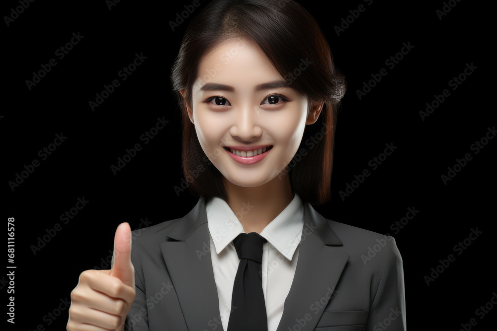 Cheerful Young Asian Executive on White Background Cheerful Young Asian Executive on White Background