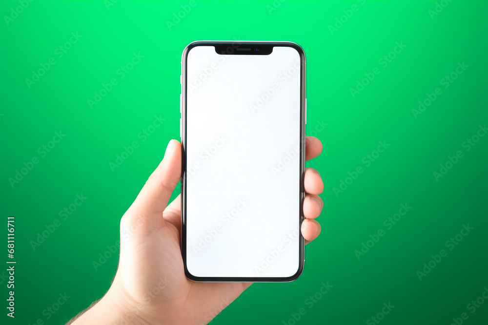 Vivid Green Gradient Backdrop: Smartphone Product Display Vivid Green Gradient Backdrop: Smartphone Product Display