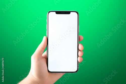 Vivid Green Gradient Backdrop: Smartphone Product Display