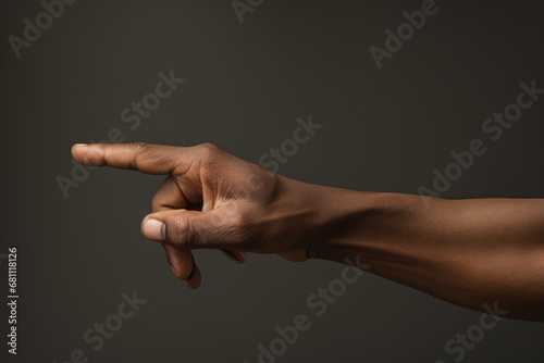 Gesture of Direction: Hand Pointing Sideways