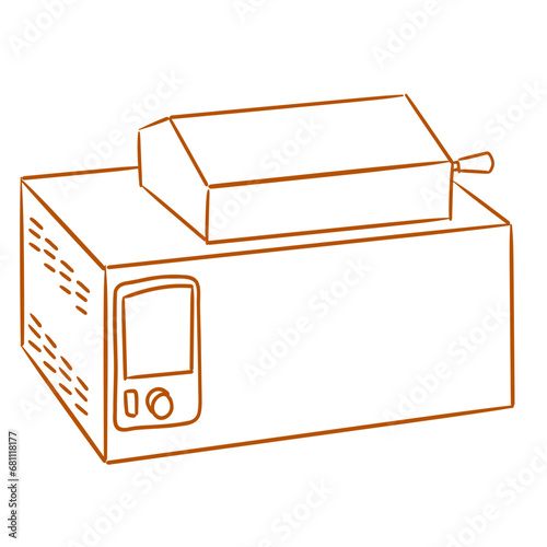 lab electronic appliances_closed waterbath_vector