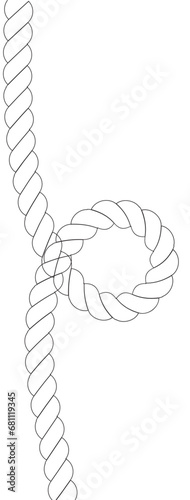 Rope doodle vector illustration