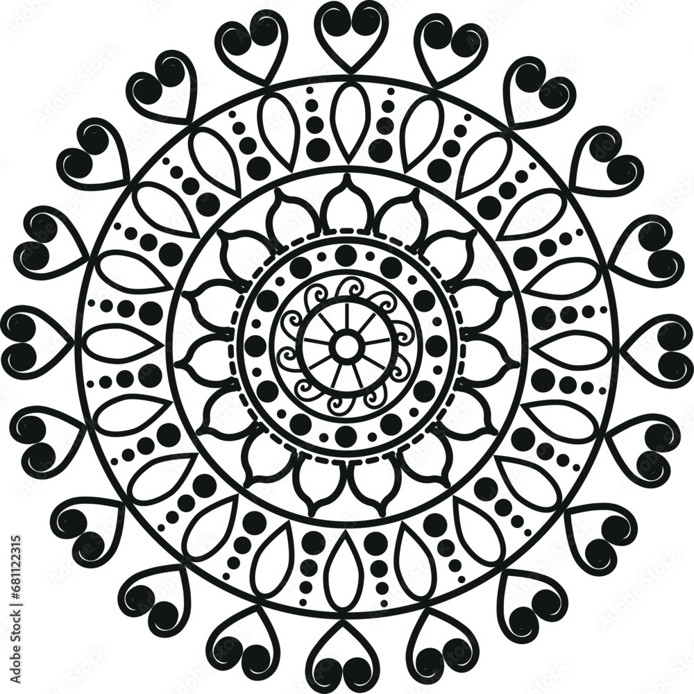 pattern Mandala Background Black and White pattern Mandala Background Black and White