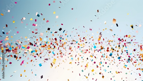 colorful confetti falling from the sky Generative Ai