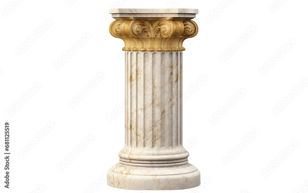 A Realistic Image of a Luxurious Marble Pillar in Interior Design on a Clear Surface or PNG Transparent Background. A Realistic Image of a Luxurious Marble Pillar in Interior Design on a Clear Surface or PNG Transparent Background.