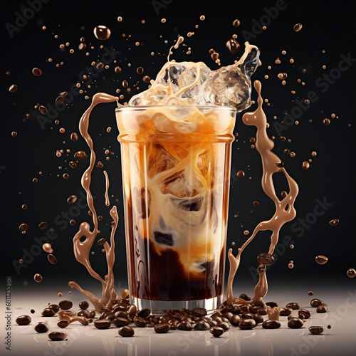 Obraz na płótnie glass of iced coffee w salonie