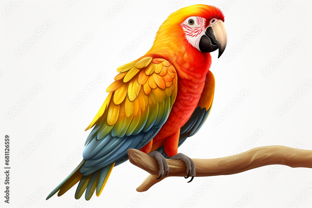 blue and yellow macaw parrot