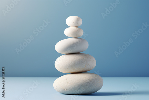 zen stones on white