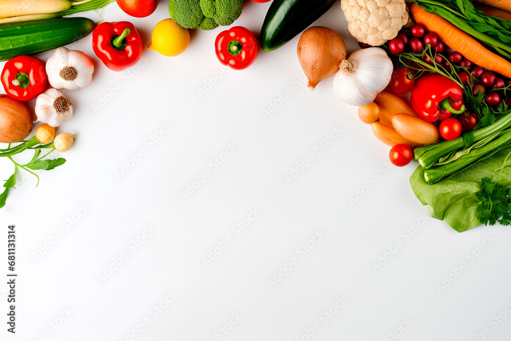 Package with vegetables isolate on a white background. Generative AI, Package with vegetables isolate on a white background. Generative AI,