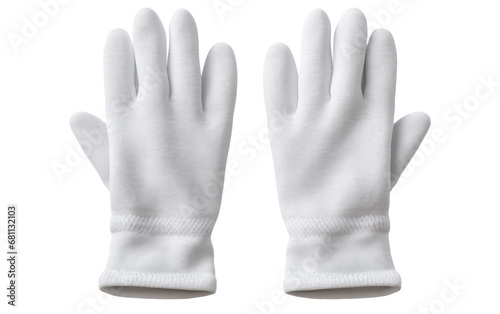 Navigating the Realistic Image of Polar Fleece Gloves on a Clear Surface or PNG Transparent Background.