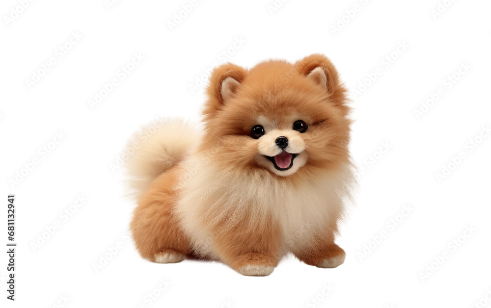 A Realistic Image of the Prancing Pomeranian Puppy Stuffed Toy on a Clear Surface or PNG Transparent Background. A Realistic Image of the Prancing Pomeranian Puppy Stuffed Toy on a Clear Surface or PNG Transparent Background.