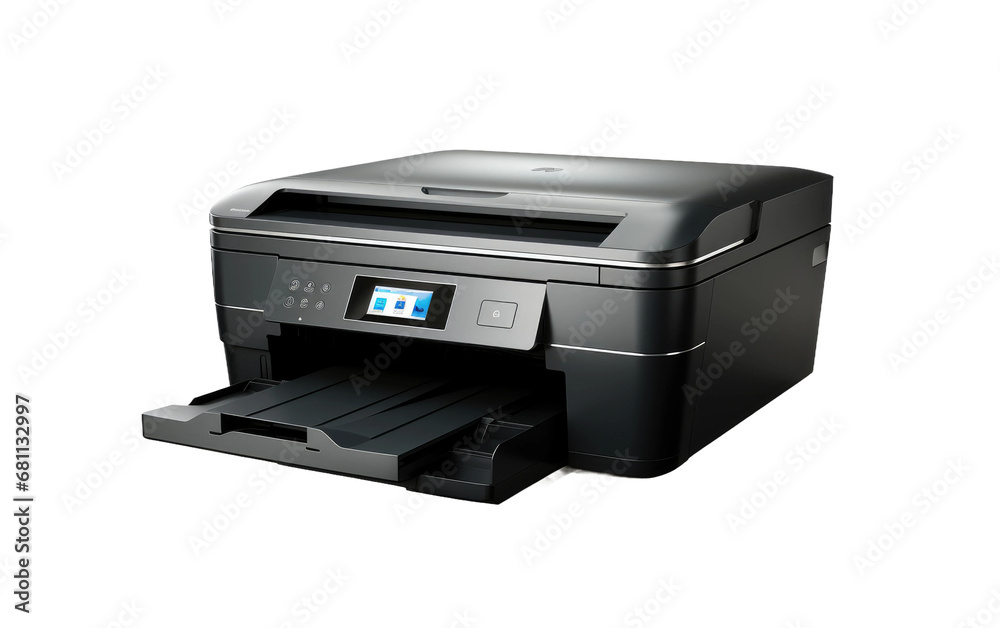 Exploring the Realistic Image of the Printer on a Clear Surface or PNG Transparent Background. Exploring the Realistic Image of the Printer on a Clear Surface or PNG Transparent Background.