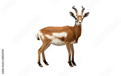 A Realistic Image of the Prancing Pronghorn Soft Toy on a Clear Surface or PNG Transparent Background.