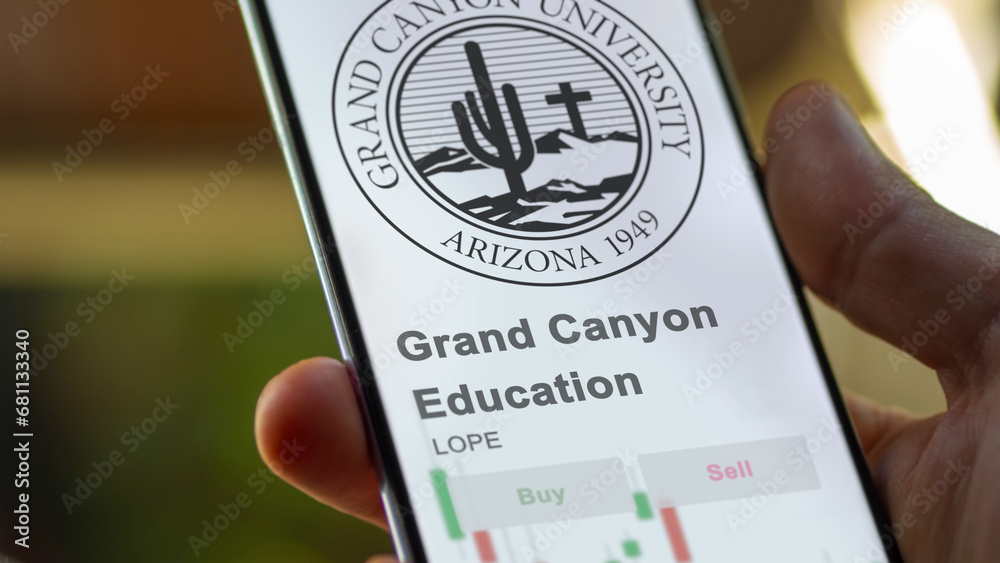 Foto de November 20th 2023. The logo of Grand Canyon Education on a ...