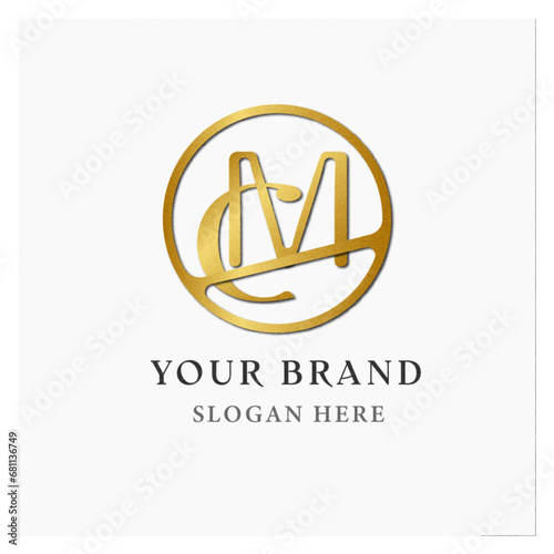 vector logo creative professional MC circle logo template