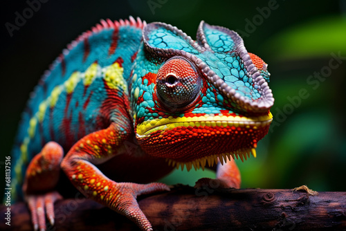 chameleon on a branch © Anees