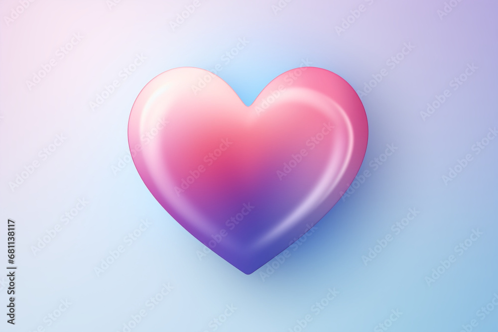 pink heart on a red background