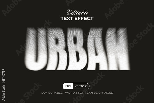 Urban Text Effect Blurry Style. Editable Text Effect.