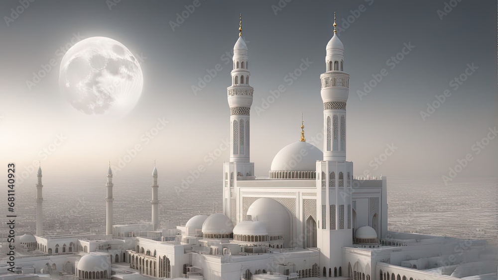 Obraz premium Mosques of Arab countries And Islamic - Created with Generative AI Technology