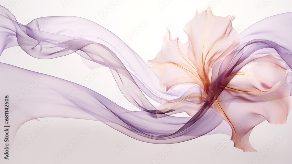 Abstract colored smoke on white background, Ethereal graphic design, Alcohol ink on water.