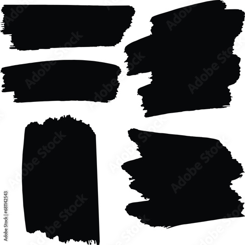 Vector set of brush strokes collections