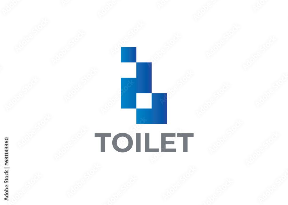 Toilet logo design template Toilet logo design template