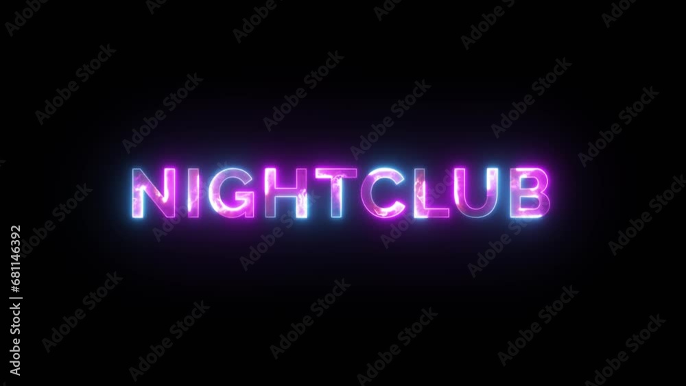 NIGHTCLUB Text Animation. Fire inside the letters. 4K Motion Graphics NIGHTCLUB Text Animation. Fire inside the letters. 4K Motion Graphics