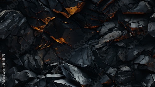 Seamless Burning Coal: Tileable Texture of Vibrant Flames on Black Background, Abstract Flaming Fire Background photo