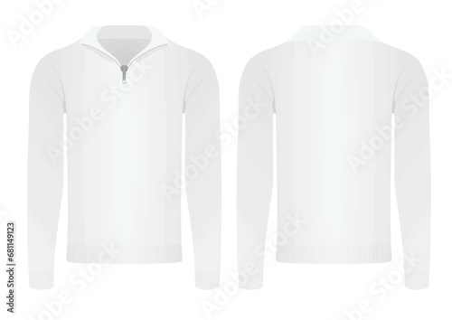 V neck long sleeve t shirt. vector