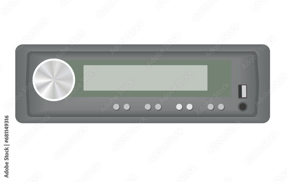 Fototapeta premium Car stereo system. vector illustration