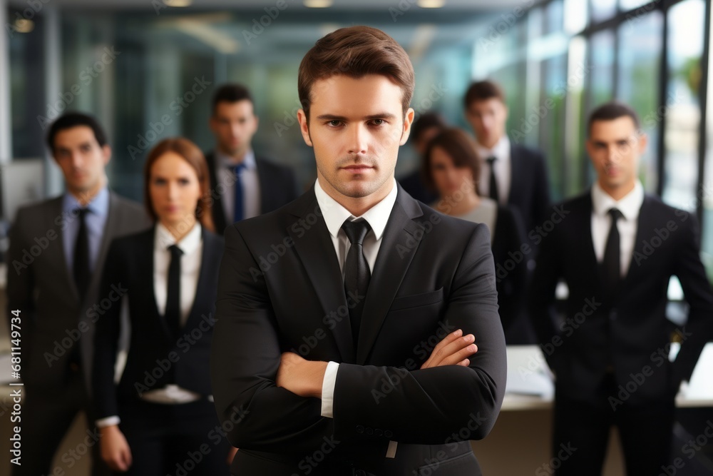 A manager's earnest and determined face, addressing obstacles with a sense of responsibility and resolve A manager's earnest and determined face, addressing obstacles with a sense of responsibility and resolve