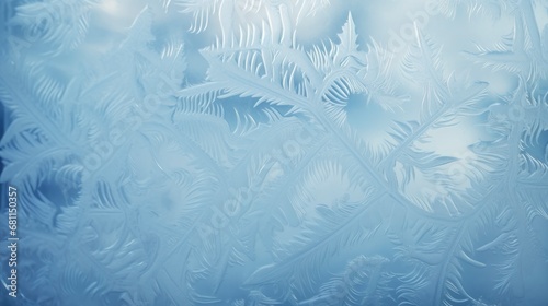 Beautiful elegant frosty patterns background, from side to center © shooreeq