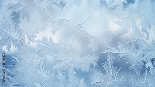 Beautiful elegant frosty patterns background, from side to center