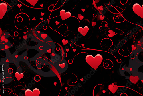 Valentines day background  featuring a seamless repeat and tileable abstract heart pattern, valentine wallpaper background